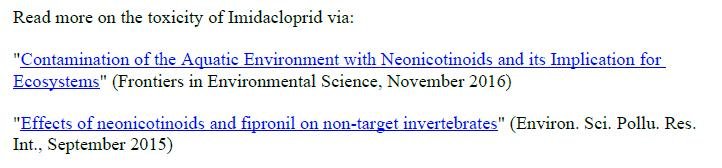 Imidacloprid scientific references #3 Imidacloprid scientific references #3
