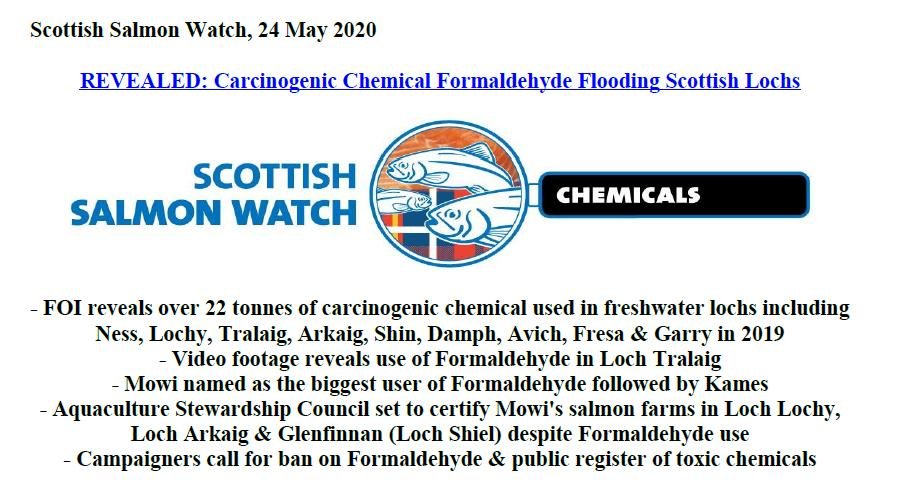 PR Cancer-causing chemical flooding Scottish lochs 24 May 2020 #1