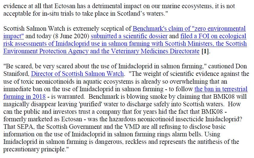 PR Scientific Opposition to Imidacloprid Use in Salmon Farming 8 June 2020 #4