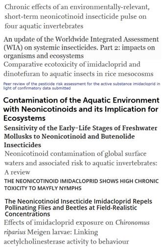 Imidacloprid scientific titles #2