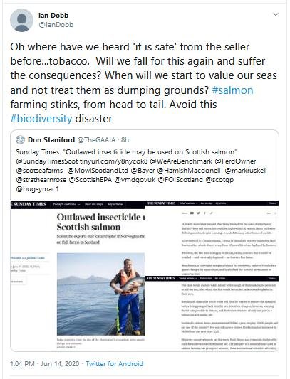 Imidacloprid Tweet Ian Dobb tobacco 14 June 2020
