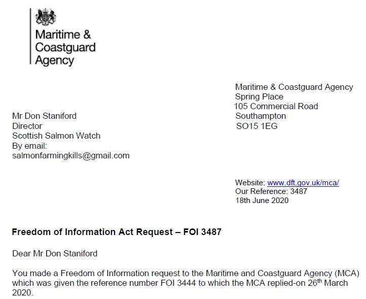M&CA FOI reply re Mowi death in Loch Alsh 18 June 2020 #1 M&CA FOI reply re Mowi death in Loch Alsh 18 June 2020 #1