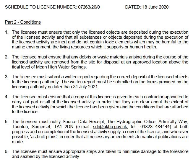MS 18 June 2020 Licence to deposit any sustance Ardnish #3