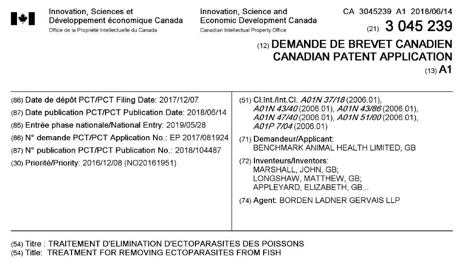 Imidacloprid Canadian Patent CA3045239A1 #1