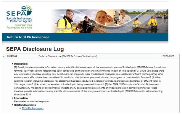 SEPA FOI letter 26 June 2020 Disclosure online FO191964