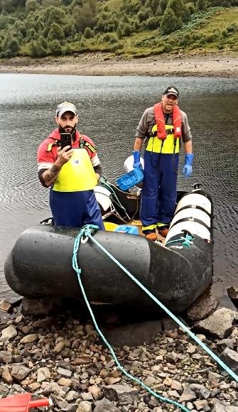 Paul Luckhoff with Gregor Maclellan 22 Aug 2020 Loch Tralaig