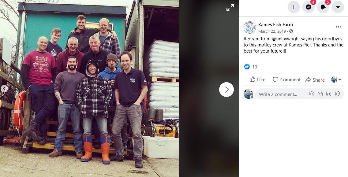 Kames photo of staff Facebook