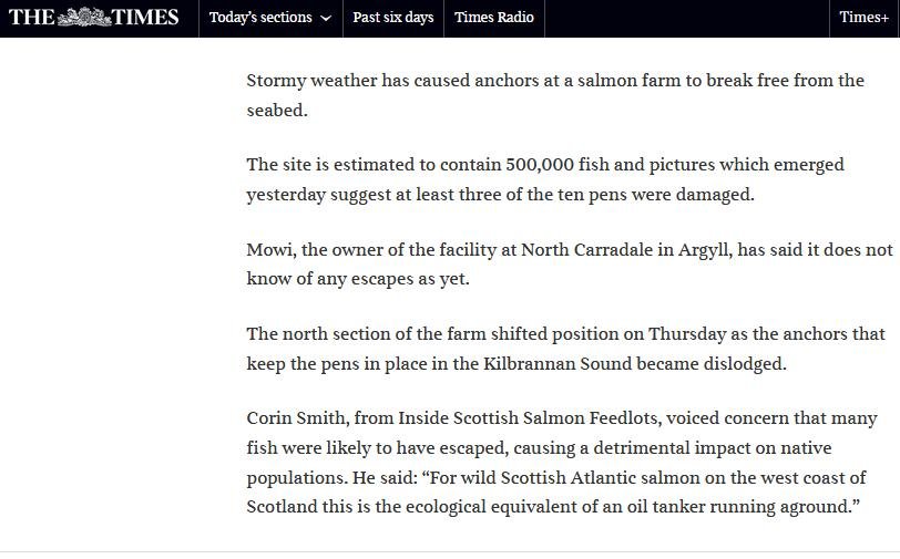 Times 22 Aug 2020 Mowi Carradale #2 Times 22 Aug 2020 Mowi Carradale #2