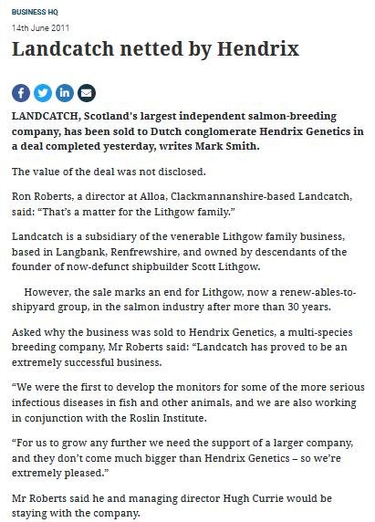 2011 sale to Hendrix Herald 2011 sale to Hendrix Herald