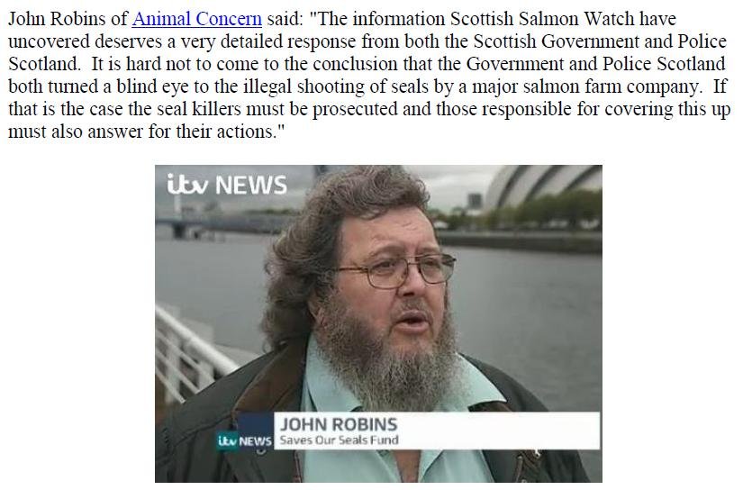 PR Illegal Killing of Seals by Scottish Salmon Farms 25 Feb 2021 #11 John quote