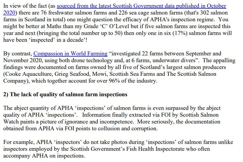 Letter to DEFRA from SSW on systemic failures to capture evidence of welfare abuse 20 April 2021 #6 Letter to DEFRA from SSW on systemic failures to capture evidence of welfare abuse 20 April 2021 #6