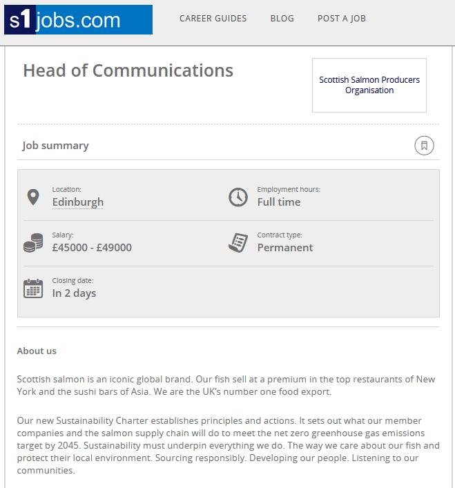 Head of Communications new job April 2021 #1