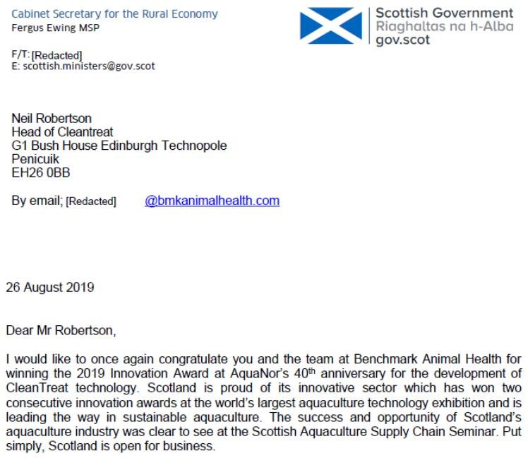Fergus Ewing meeting Benchmark Sept 2019 #3 Fergus Ewing meeting Benchmark Sept 2019 #3