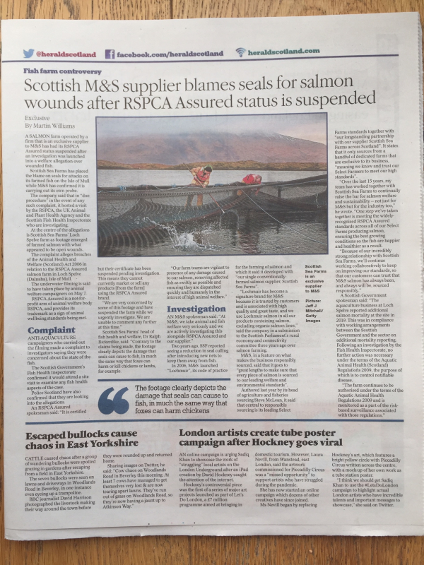 Herald on Sunday 16 May 2021 newspaper version whole page 