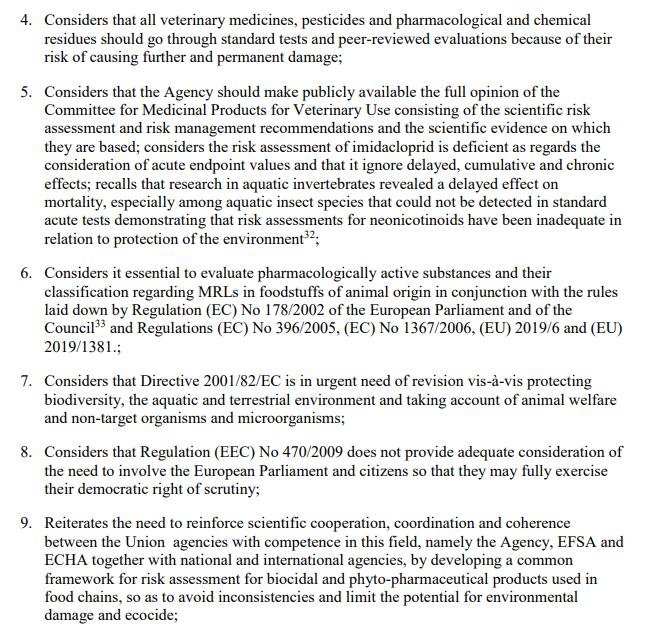 Imidacloprid EU Draft Motion for a Resolution 27 May 2021 #10