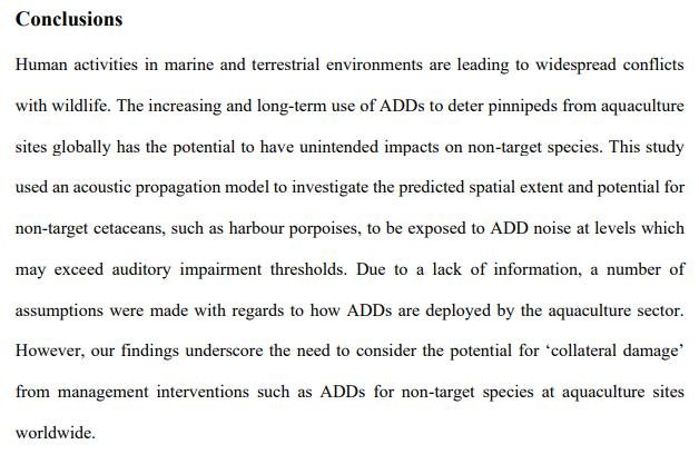 Findlay et al 2021 Auditory impairment from acoustic seal deterrents J of Applied Ecology #3 Concs