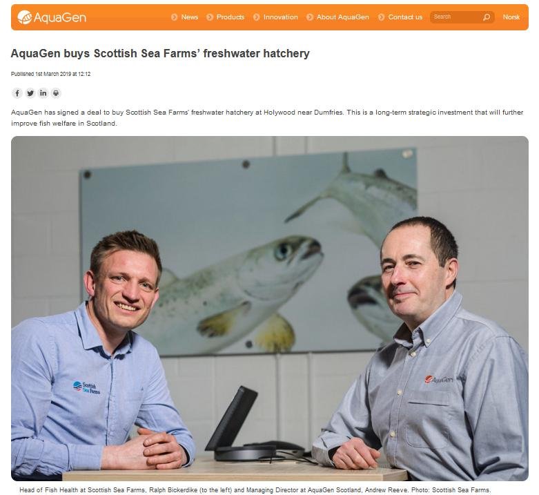 AquaGen snaps up SSF hatchery Feb 2019 #4 AquaGen snaps up SSF hatchery Feb 2019 #4