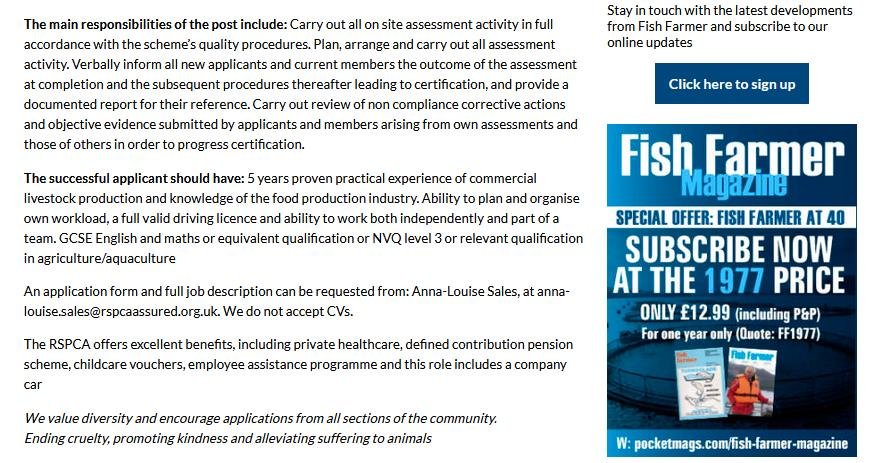 RSPCA job 22 July 2021 #2