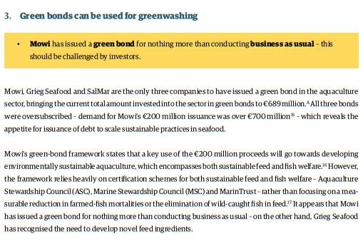 Investors warning report July 2021 Greenwashing Mowi #1 Investors warning report July 2021 Greenwashing Mowi #1