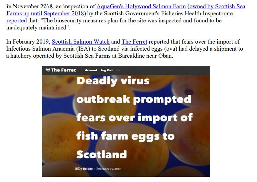 Media Backgrounder Scottish Salmon Recurring ISA Nightmare August 2021 #4 Media Backgrounder Scottish Salmon Recurring ISA Nightmare August 2021 #4