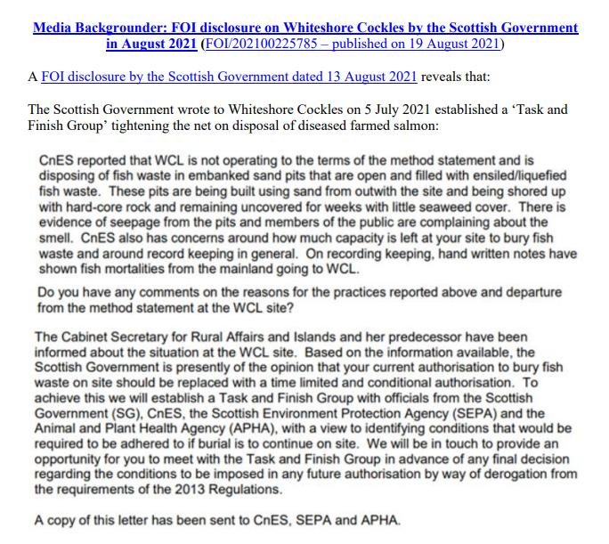 Whiteshore FOI SG Aug 2021 Media Backgrounder #1