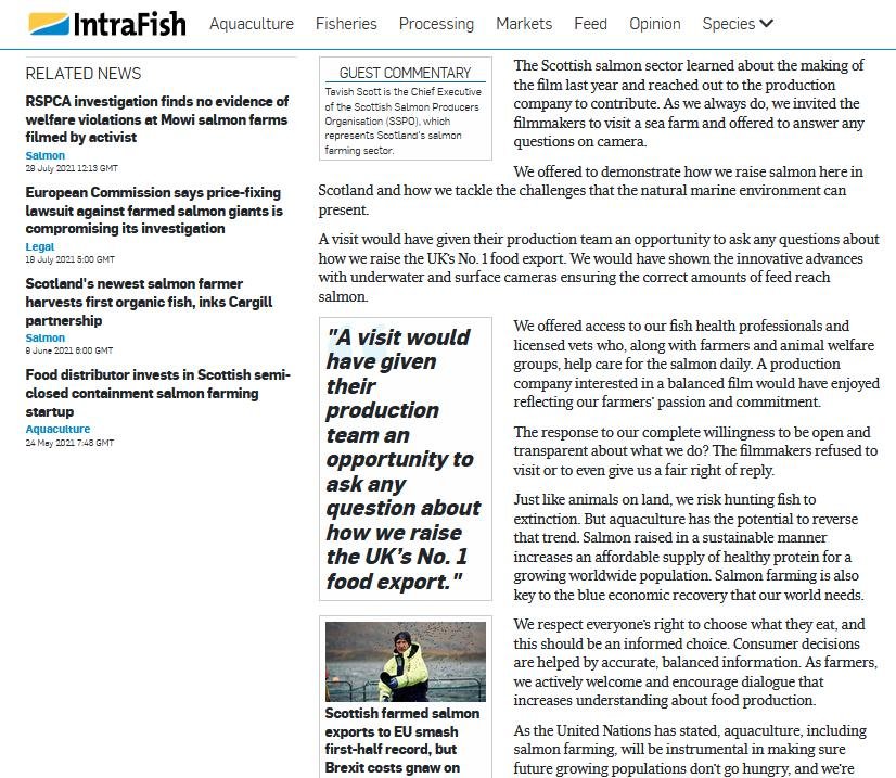 Eating Extinction Tavish Op Ed 27 Sept 2021 #2