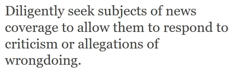 Journalistic Code of Ethics #1