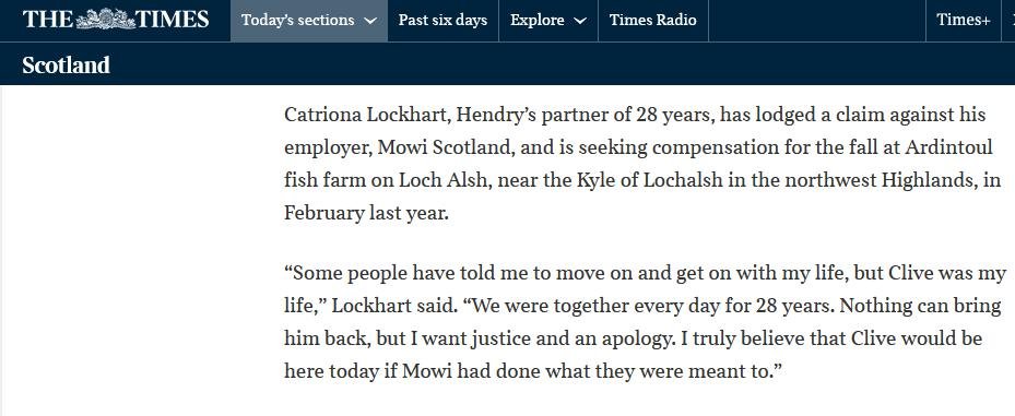 Times Woman suing Mowi 23 Nov 2021 #3