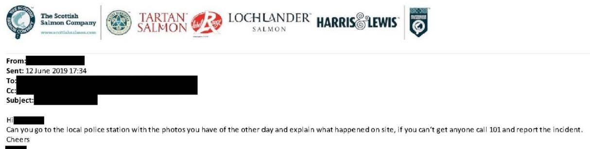 SSC Police report photos Arran June 2019 #1 SSC Police report photos Arran June 2019 #1