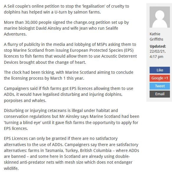 Oban Times ADD u turn petition 22 Feb 2021 #2