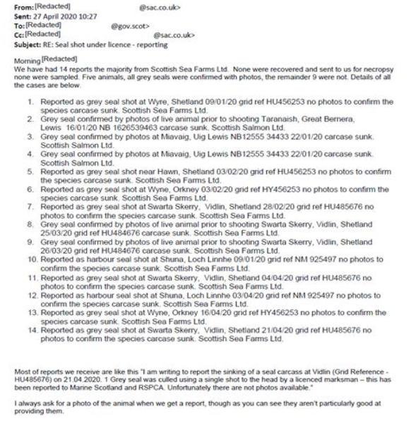 Media Backgrounder FOI Opens Sealed Documents on Killing by Salmon Farms Feb 2021 #7 Media Backgrounder FOI Opens Sealed Documents on Killing by Salmon Farms Feb 2021 #7