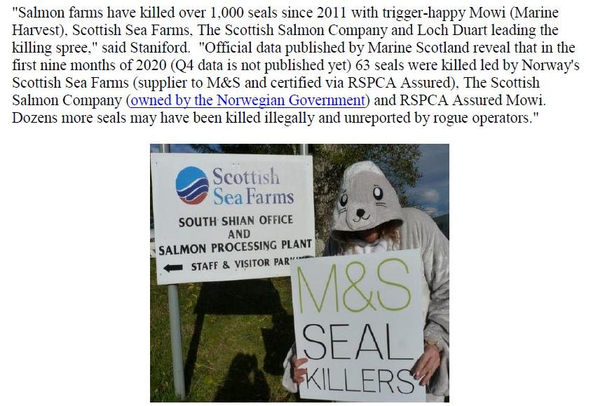 PR Illegal Killing of Seals by Scottish Salmon Farms 25 Feb 2021 #9 Don quote