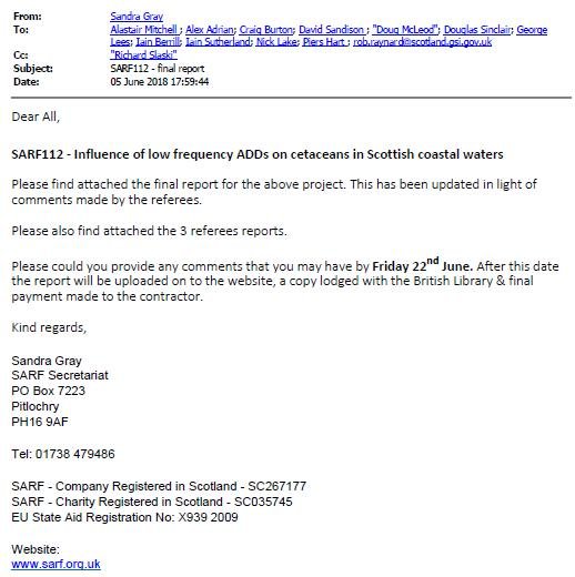 SARF ADD report #2 SNH FOI disclosure June 2020