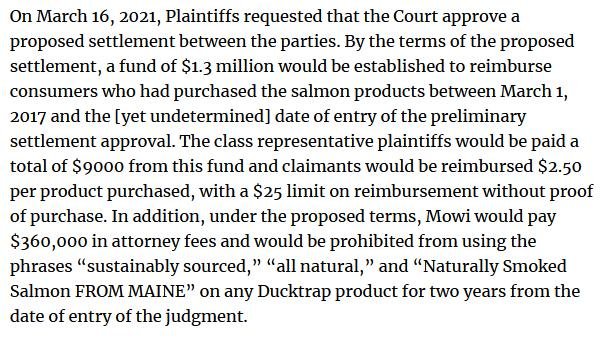 Ducktrap settlement blog March 2021 #2