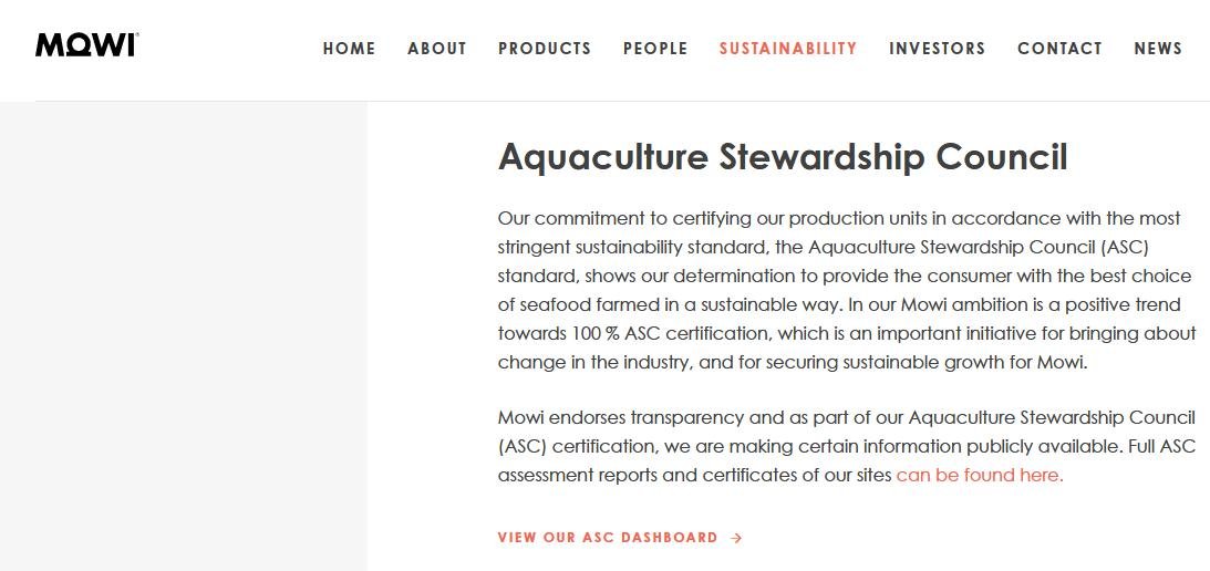 ASC Mowi towards 100% ASC Mowi towards 100%