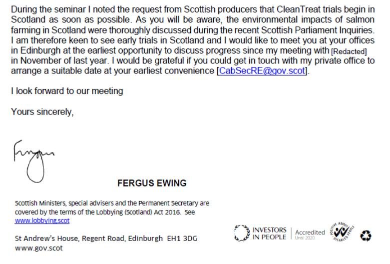Fergus Ewing meeting Benchmark Sept 2019 #4 Fergus Ewing meeting Benchmark Sept 2019 #4