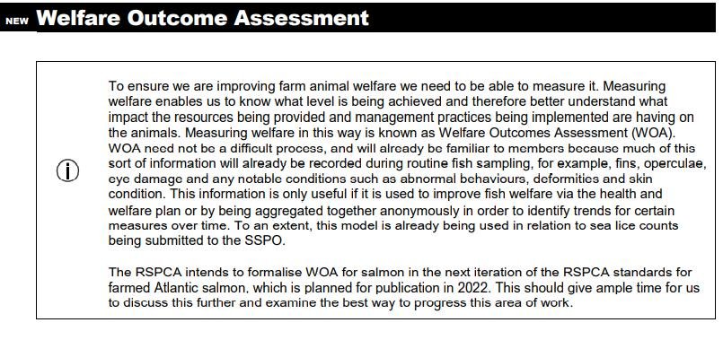 RSPCA standards Feb 2021 #1 Welfare Outcome Assessment