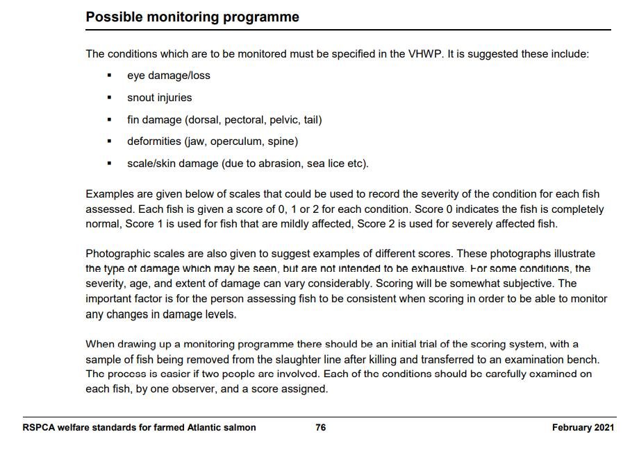 RSPCA standards Feb 2021 #3 physical injury monitoring