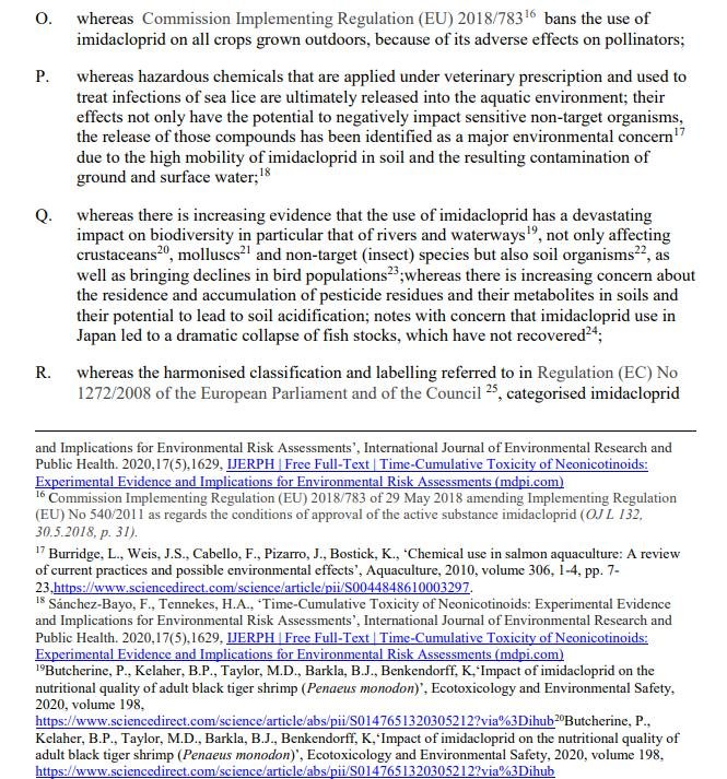 Imidacloprid EU Draft Motion for a Resolution 27 May 2021 #4
