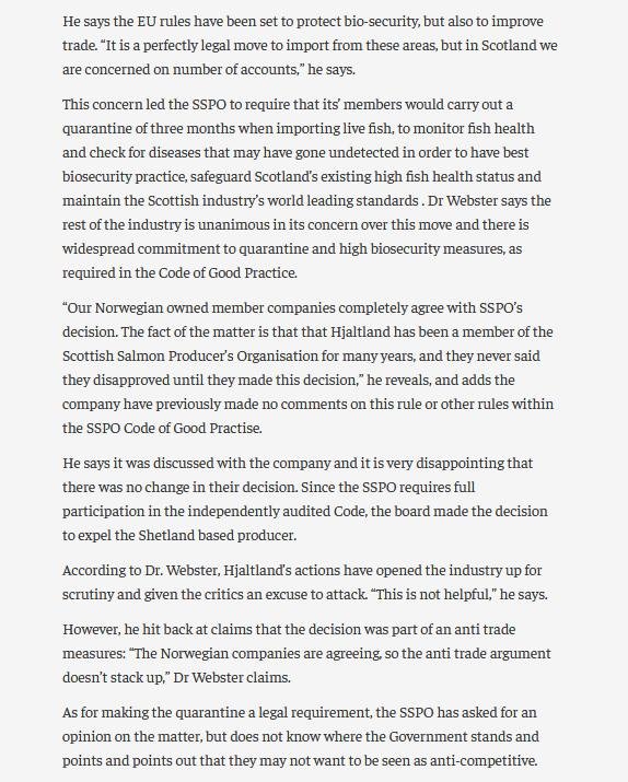 Salmondemic blog July 2021 #26 SSPO expelled Grieg