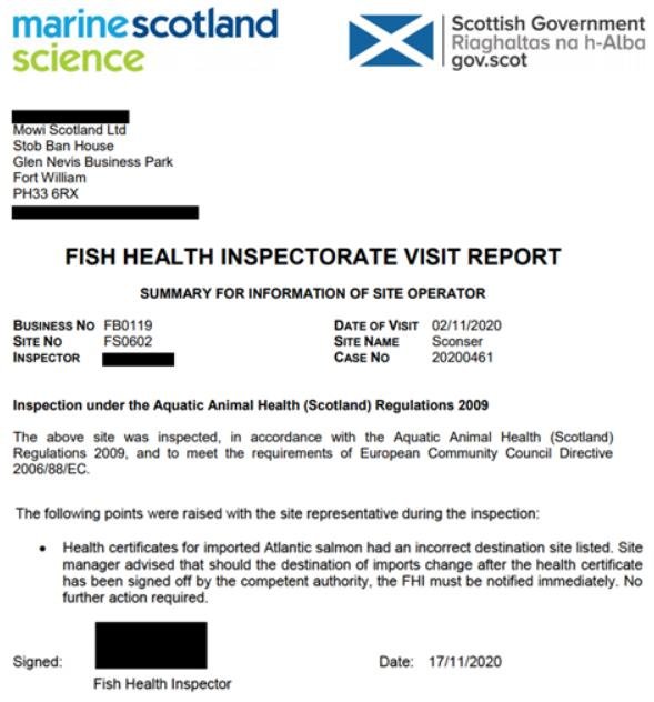 Salmondemic blog July 2021 #22 Mowi Sconser Ireland