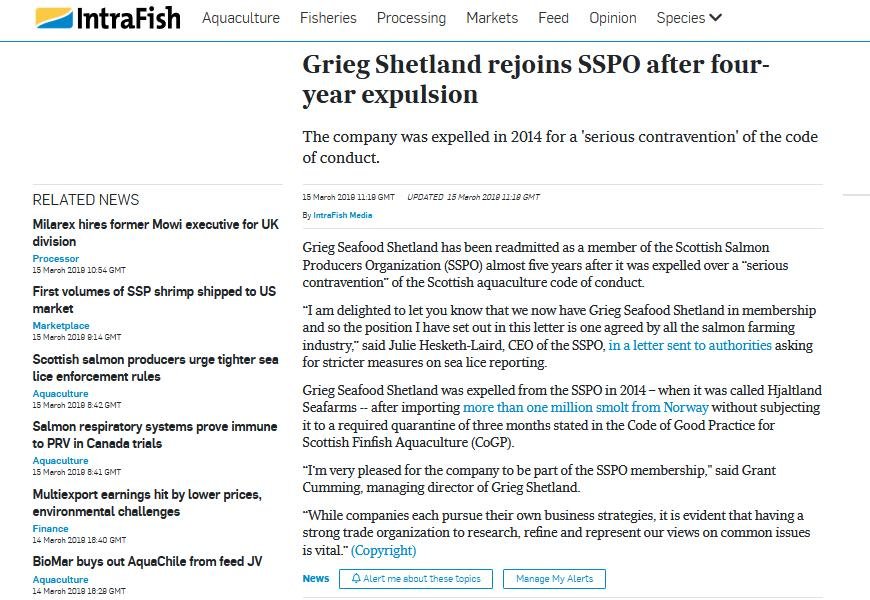 Salmondemic blog July 2021 #47 Intrafish SSPO