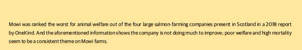 Investors warning report July 2021 Mowi case study #3 Investors warning report July 2021 Mowi case study #3