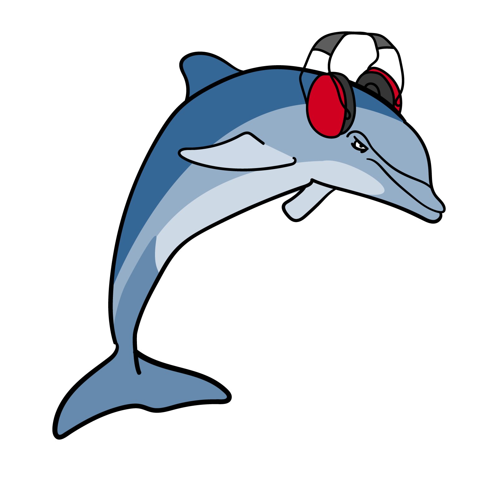 Swim poster #3 Dolphin in Ear Defenders Swim poster #3 Dolphin in Ear Defenders