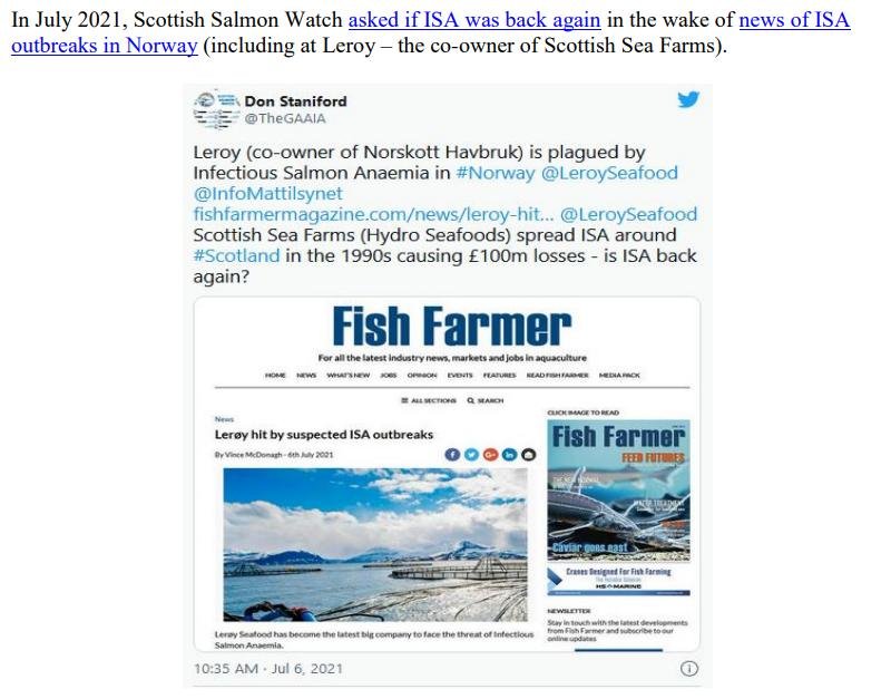 Letter to Scottish Ministers re ISA 30 August 2021 #4 Letter to Scottish Ministers re ISA 30 August 2021 #4