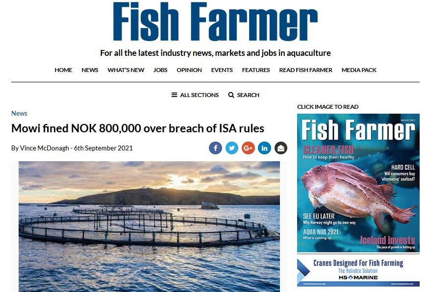 ISA fine in Norway Sept 2021 #1 ISA fine in Norway Sept 2021 #1