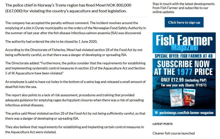 ISA fine in Norway Sept 2021 #2 ISA fine in Norway Sept 2021 #2