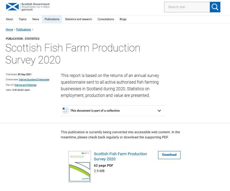 2020 Scottish Fish Farm Survey