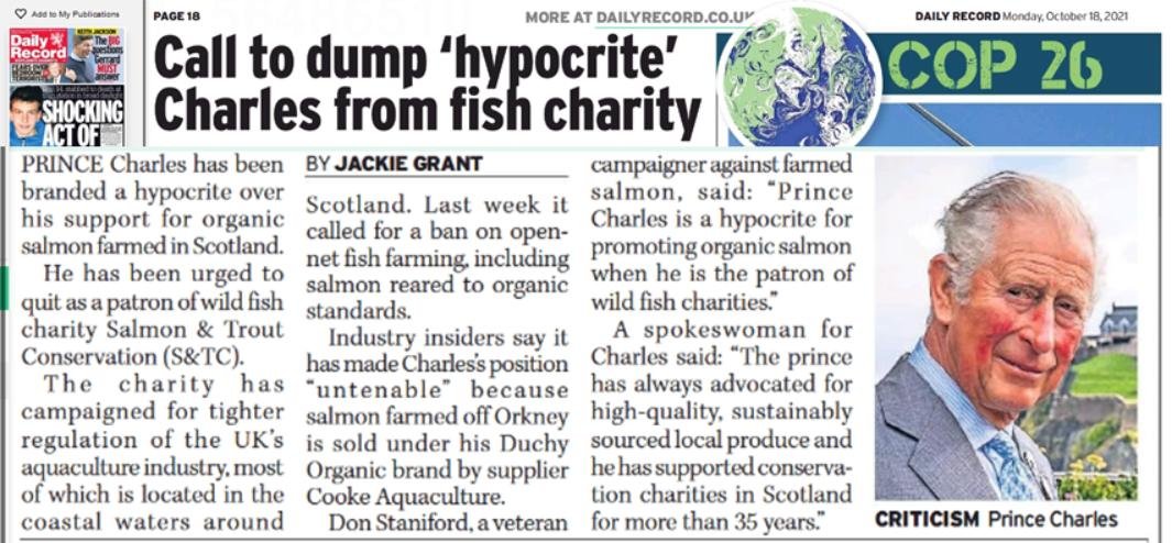 Daily Record hypocrite Charles 18 October 2021