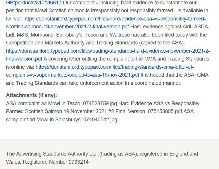 ASA complaint filed online 19 Nov 2021 #3